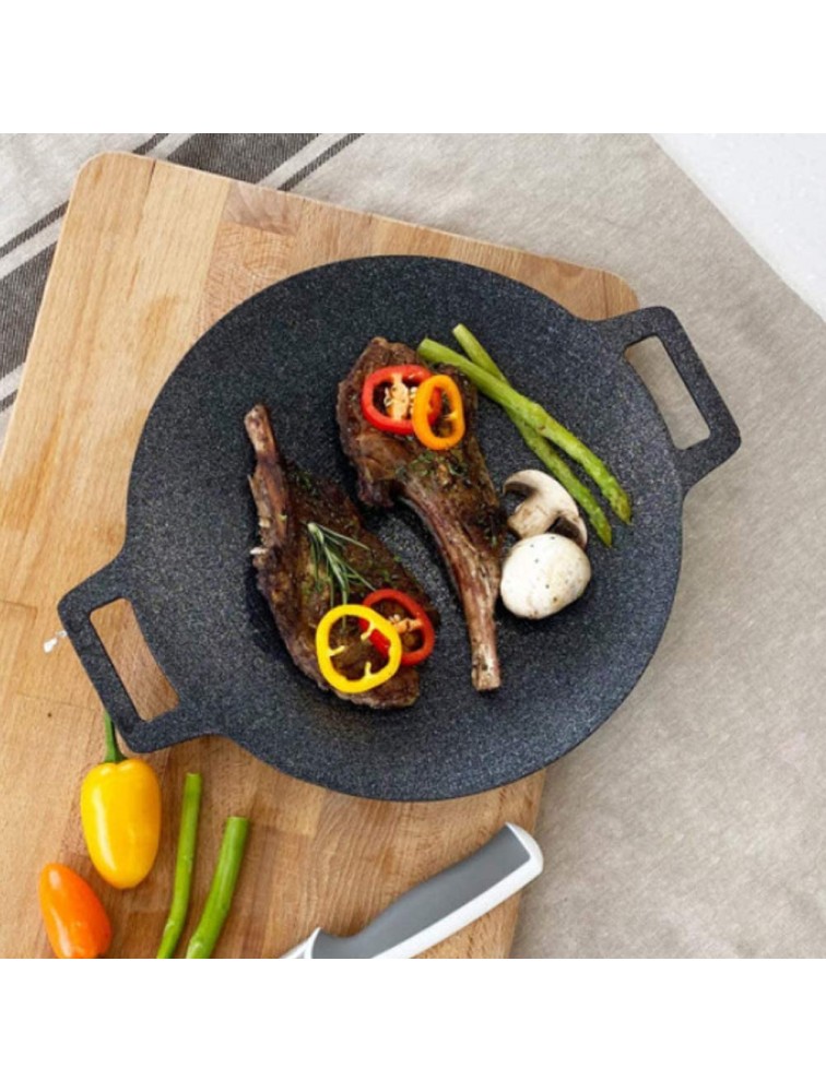 SCSP Korean BBQ Grill IH Induction Circular size 13 inches [Made In Korea] Non-stick Grill Natural Material 6 Layer Coating [Bag included] Can be used for both home and outdoor stoves - BT3PWYOQO