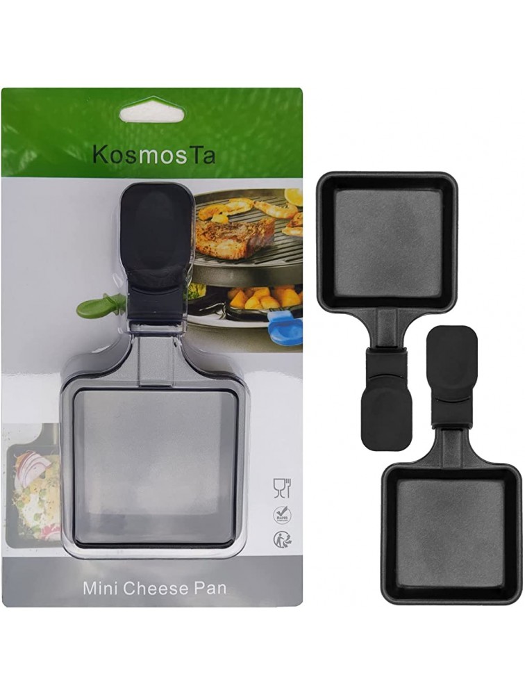Square Shape Non-Stick Coating Mini Iron Raclette Grill Pan Cheese Pan Replacement  Additional Raclette Dishes Mini Grill Pan - BC8QVTAS2