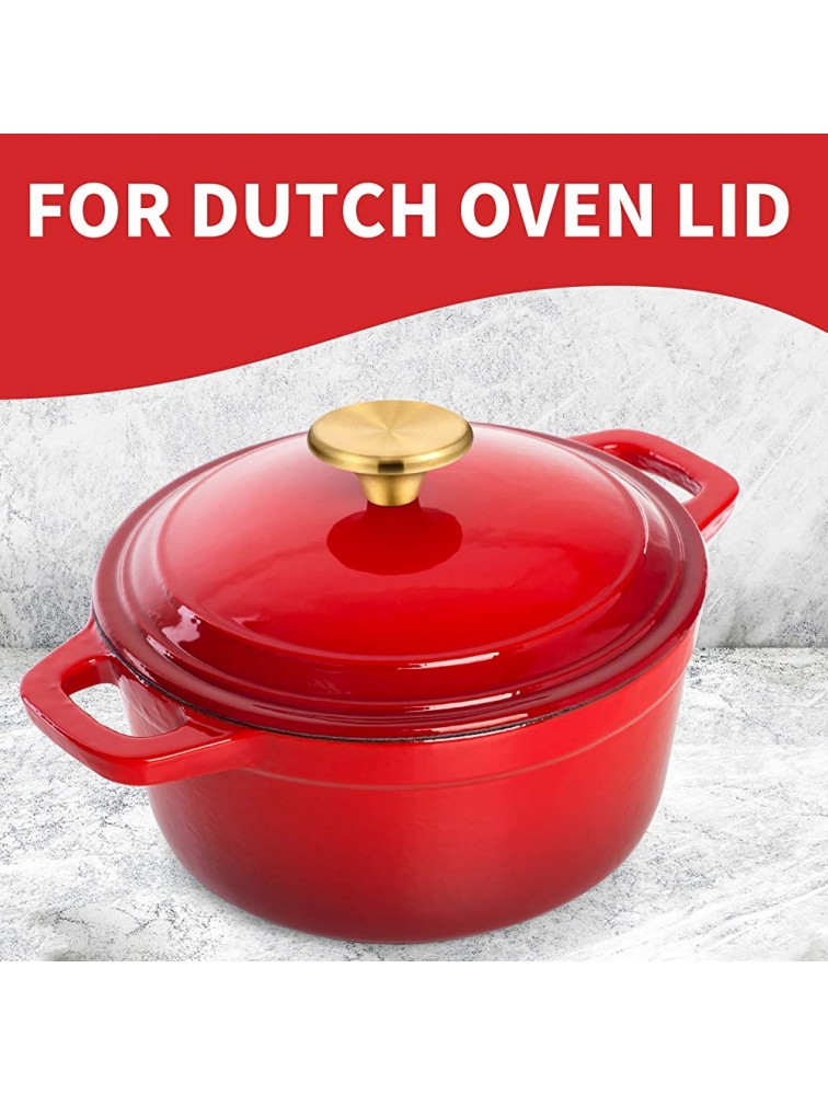 4 Sets Dutch Oven Knob Stainless Steel Replacement Knob Pot Lid Handle Compatible with Le Creuset Aldi Lodge and other Enameled Cast-Iron Dutch Oven Gold - BS8PI7GZS