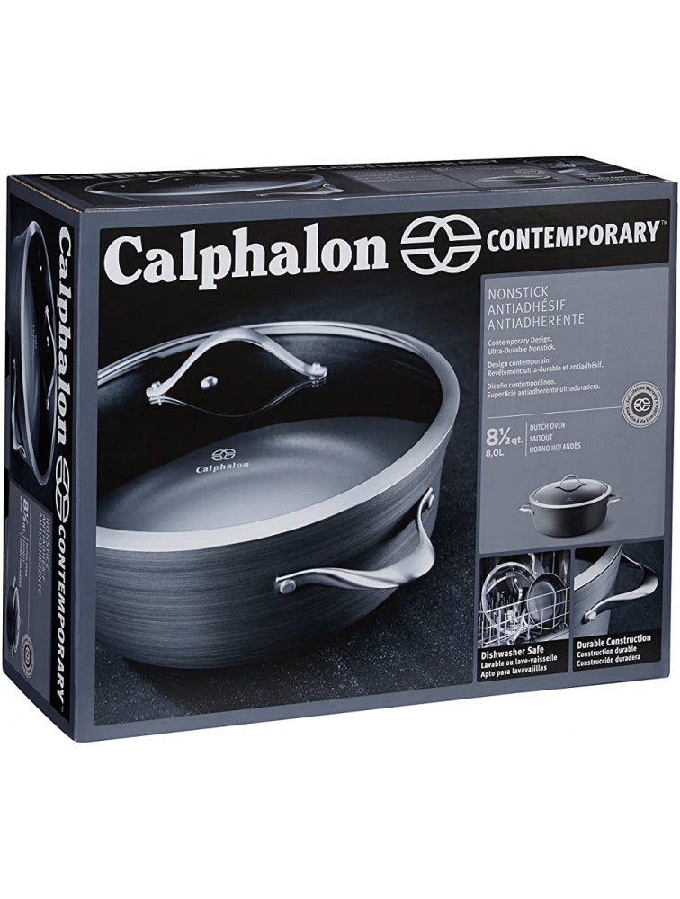 Calphalon Contemporary Hard-Anodized Aluminum Nonstick Cookware Dutch Oven 8 1 2-quart Black - BKJ1CTIE9