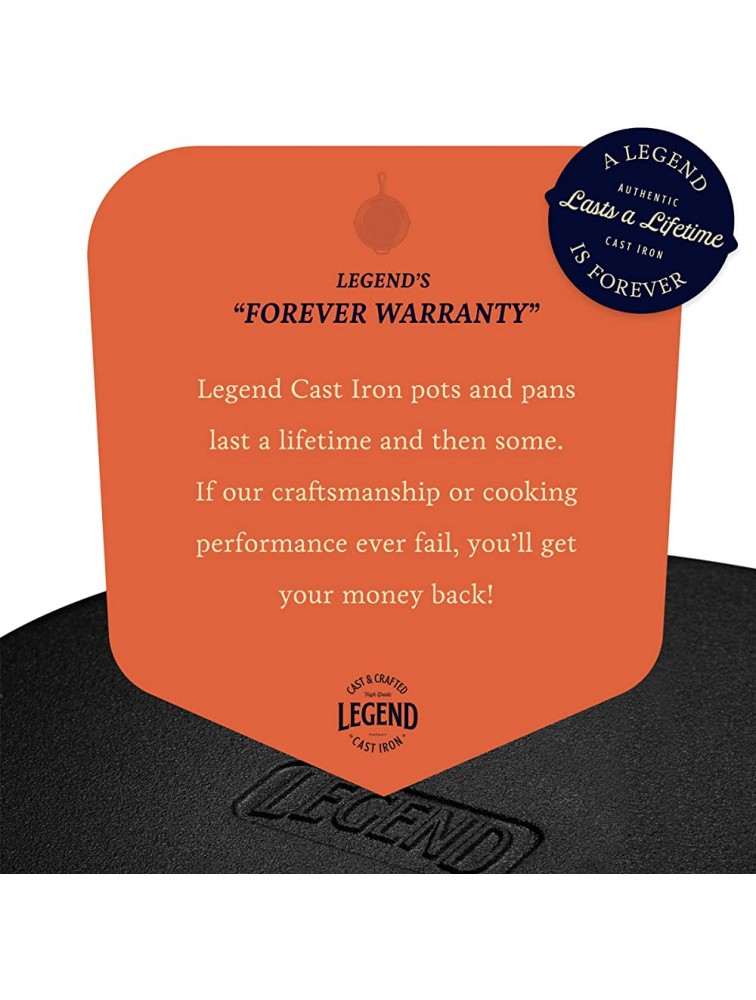 Legend Cast Iron Dutch Oven | 5 Quart Cast Iron Multi Cooker Stock Pot For Frying Cooking Baking & Broiling on Induction Electric Gas & In Oven | Lightly Pre-Seasoned & Gets Better with Each Use - BUPETAOGY