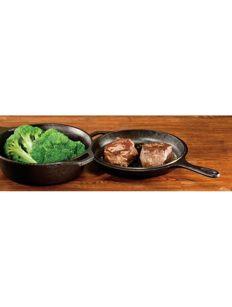 Lodge Pre-Seasoned Cast-Iron Combo Cooker and ASHH41 Silicone Hot Handle Holder Bundle - BTLET0HTY