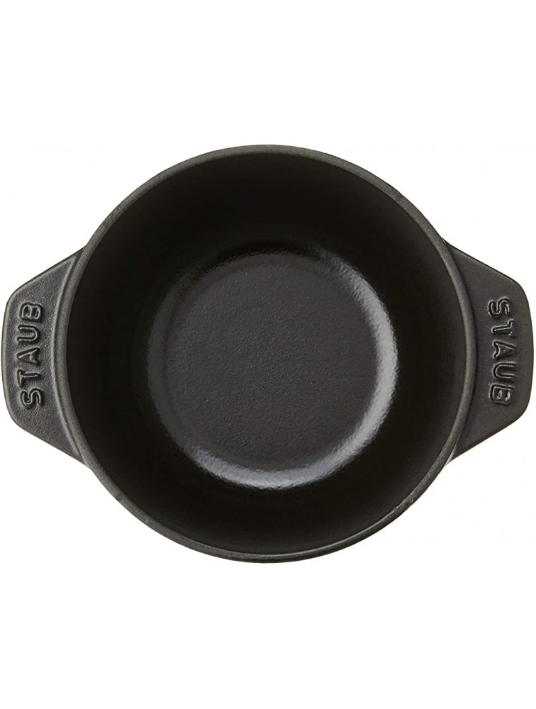 Staub Cast Iron 0.75-qt Petite French Oven Matte Black Made in France - BOOE3N9OE