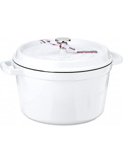 Staub Cast Iron 5-qt Tall Cocotte White Made in France - BNPLCLHGO
