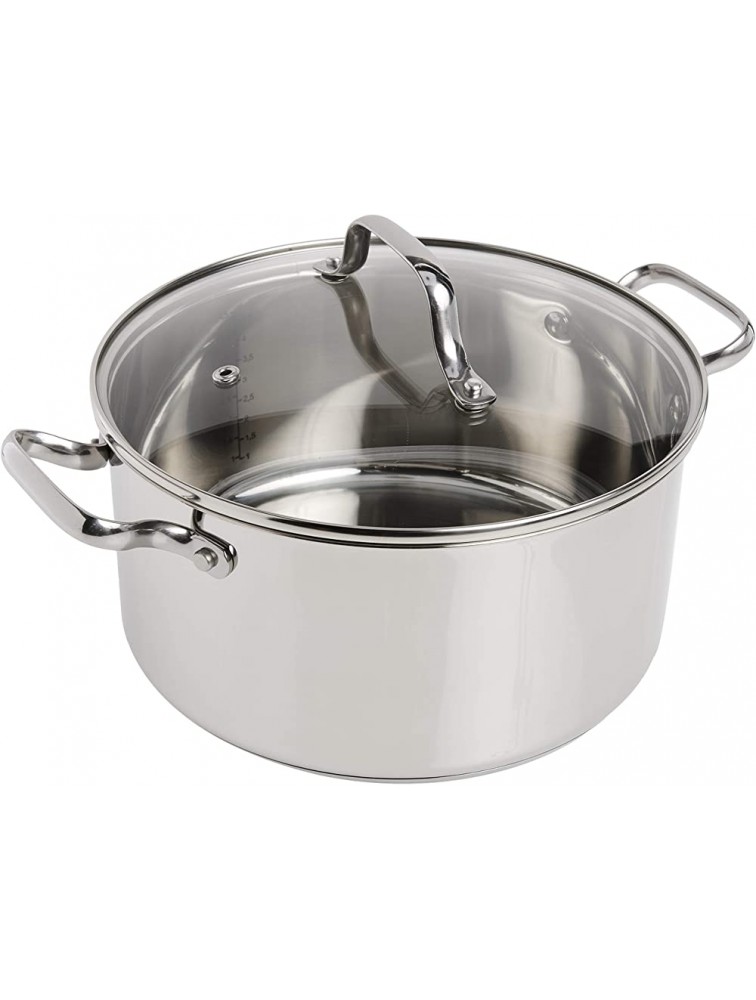 T-fal E75846 Performa Stainless Steel Dishwasher Safe Induction Compatible Dutch Oven Cookware 5.5-Quart Silver - BLR425S8Y