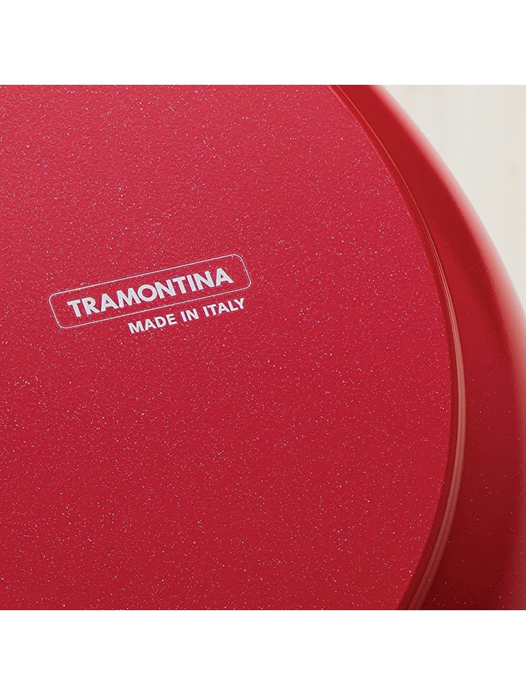 Tramontina Covered Dutch Oven Gourmet Ceramica Deluxe 5-Quart Metallic Red 80110 064DS - B3KNRMZPH