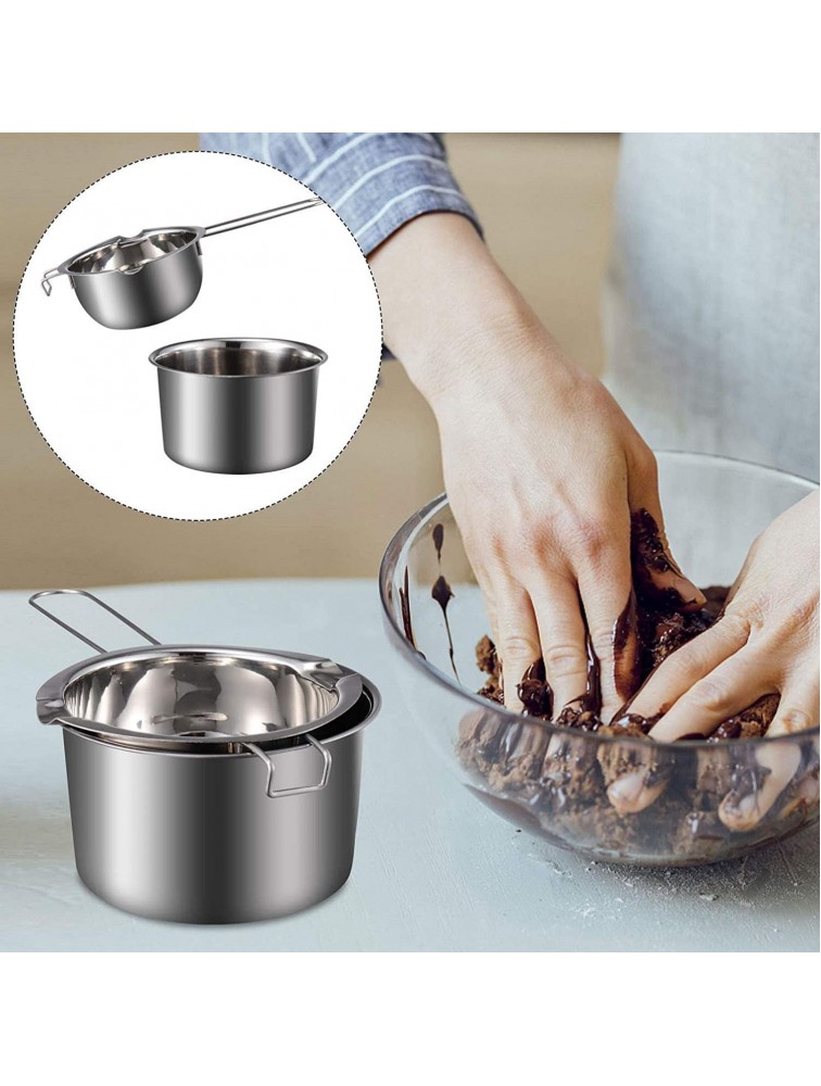 1 Set Melting Pot Stainless Steel Double Boiler Pot for Melting Chocolate Wax Candy Candle Making 400ml - BDXCIQIL4