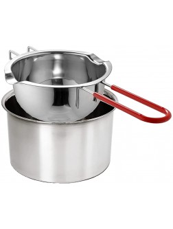 2Pack 304 Stainless Steel Double Boiler Pot with Heat Resistant Handle for Melting Chocolate Butter Cheese Caramel and Candy 18 8 Steel Melting Pot,480ml 16.23oz - BPW5M7YYV