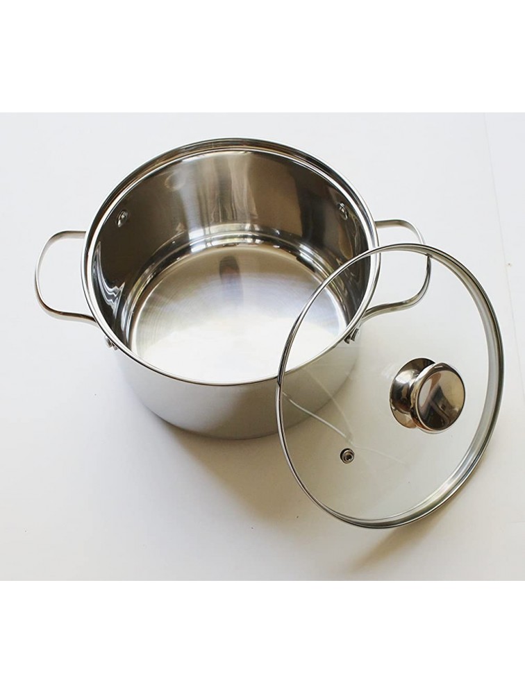 Cook N Home Stainless Steel Saucepan Double Boiler Steamer 4Qt Silver - BZVRQM035