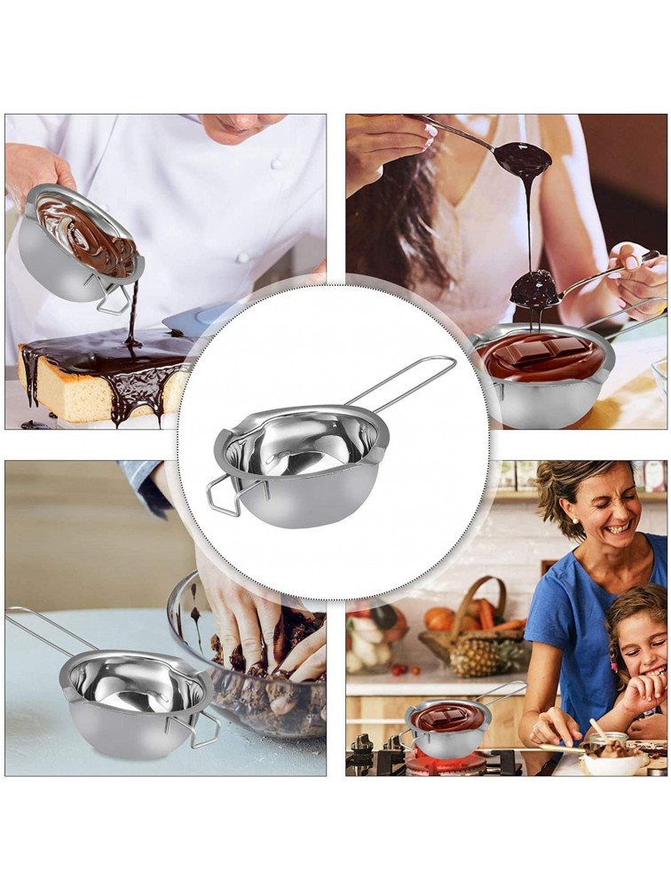 Double Boiler Candle Making Pot Stainless Steel Candle Wax & Chocolate Melting Pot 27X14X6cm Pot and Spoon - B73FI3CIW