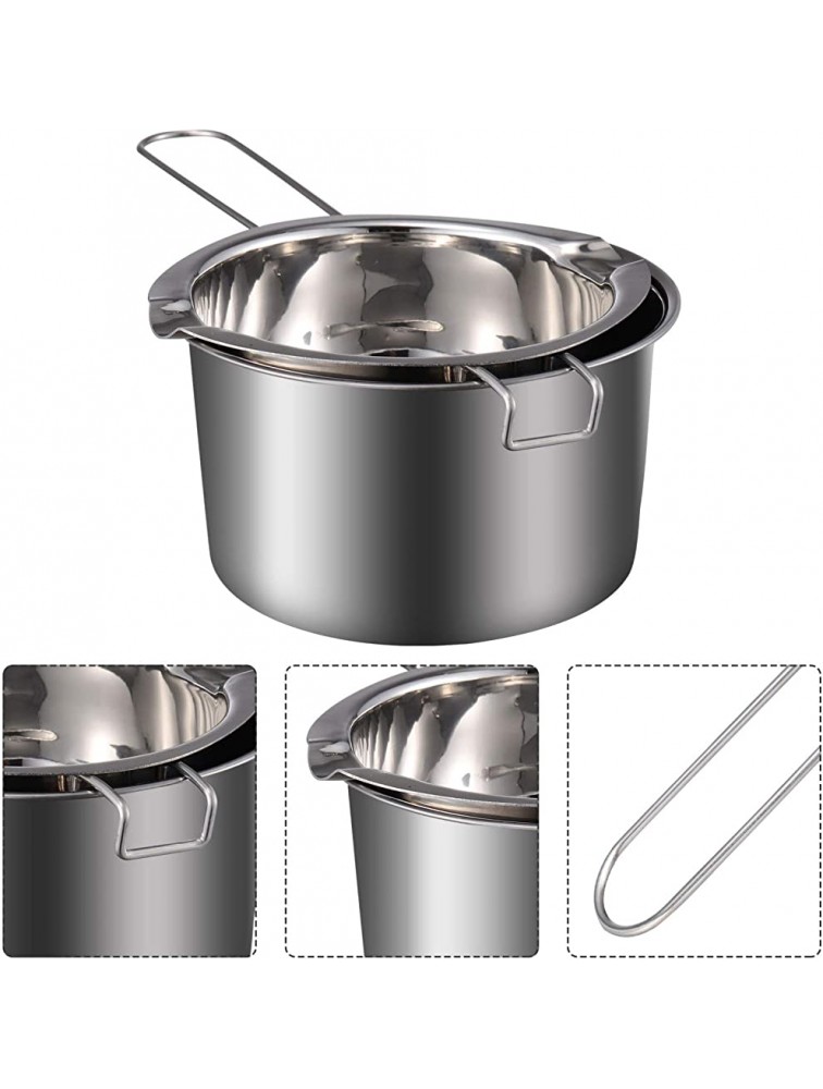 GLEAVI 1Set Double Boiler Pot Stainless Steel Melting Pot Chocolate Candy Butter Candle Making Pots Boiling Water Pot Cookware Accessories 400ml - B8MHU19DN