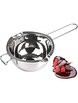 [New Upgrade] Stainless Steel Double Boiler Pot 600ML for Melting Chocolate Butter and Candle Making 18 8 Steel Universal Insert - BK2VVQ01E