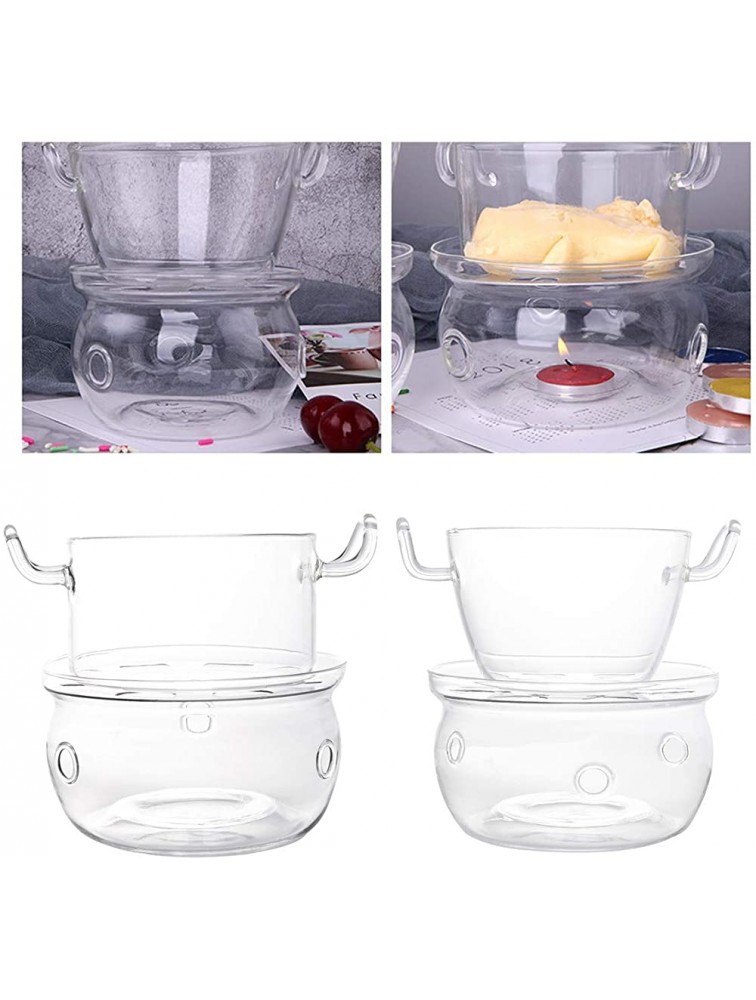 NUOBESTY Double Boiler Pot Glass Melting Pot Cooking Melt Pan for Butter Chocolate Cheese Caramel - BYGT8EL2F