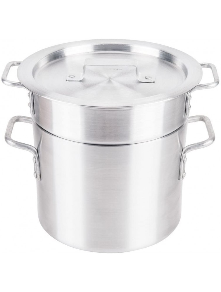 Royal Industries Double Boiler with Lid 8 qt 9" x 7.3" HT Aluminum Commercial Grade NSF Certified - BO7XHOUYZ