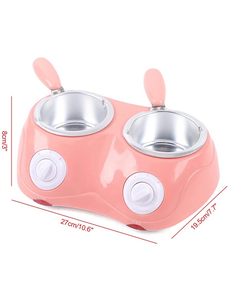 YIPONYT Electric Choco Melt pot Double Furnace Melting Machine Chocolate Melting Warming Fondue Set Chocolate Melting Pot DIY Melting Pot Kitchen Tool for Melts Chocolate Candy Butter Cheese Pink - BPWXV07BX