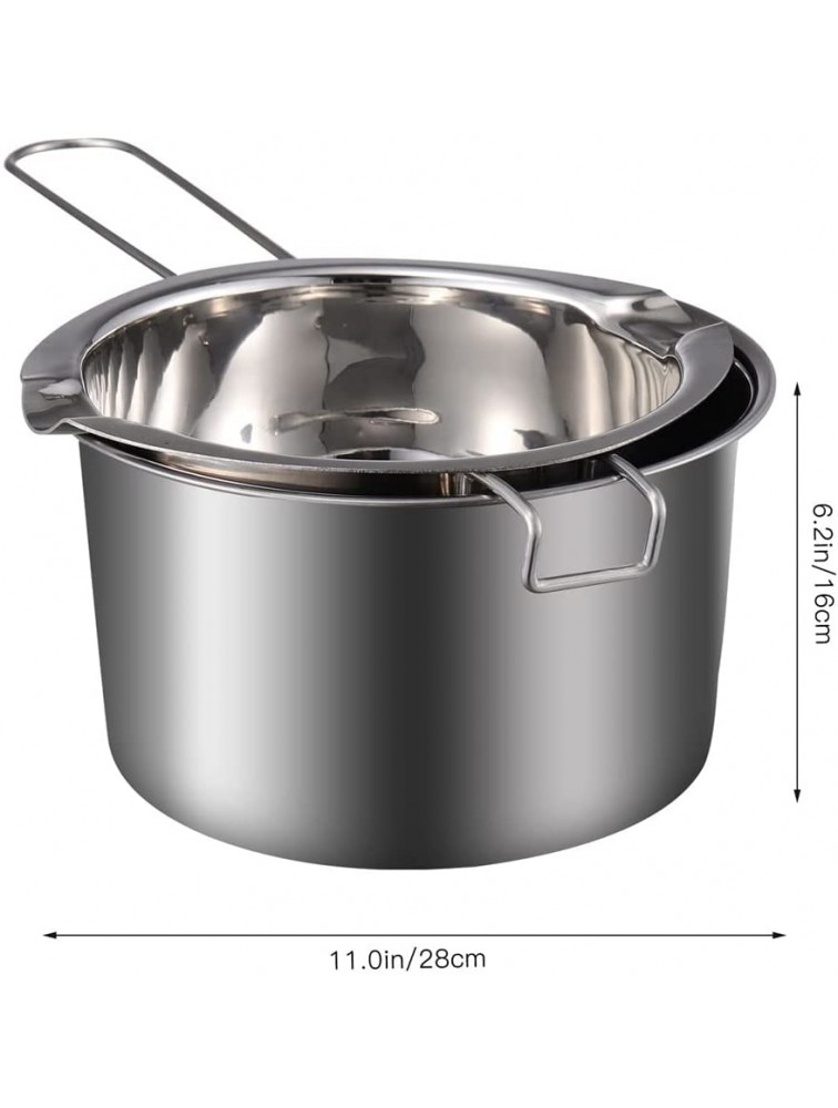 YYDSM Double Boiler Pot Wax Melting Pot Cheese Melting Pot Chocolate Melting Pot Stainless Steel Size : 28 * 16CM - BY4YHRAXH