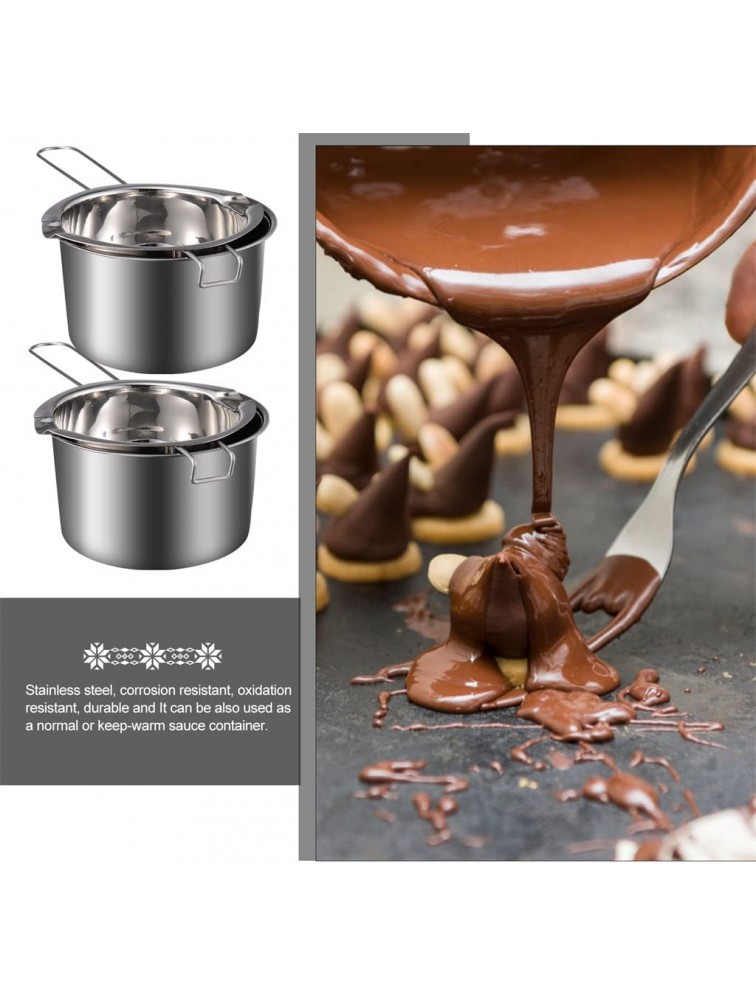 YYDSM Double Boiler Pot Wax Melting Pot Cheese Melting Pot Chocolate Melting Pot Stainless Steel Size : 28 * 16CM - BY4YHRAXH