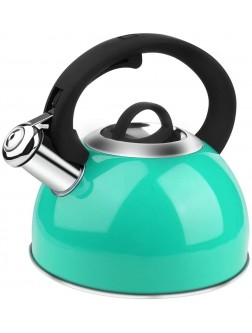 AIDEA Tea Kettle 2 Quart Whistling Stainless Steel Tea Kettle for Stovetop Green… - BB2XLM5F5
