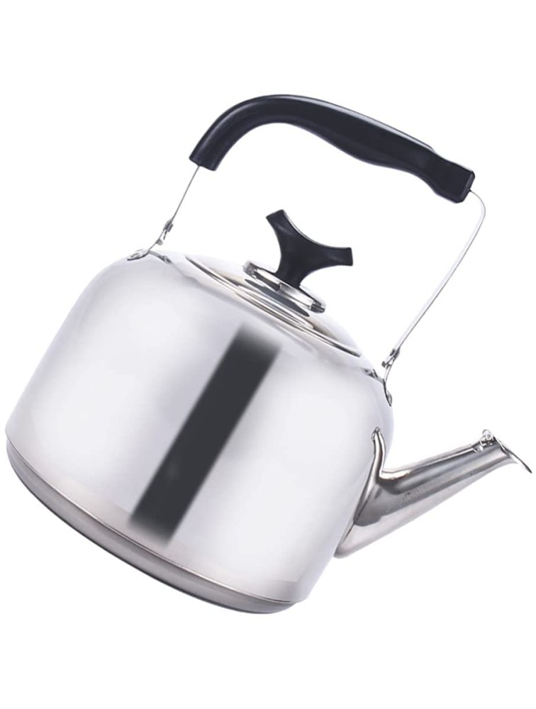 Hemoton 5L Stainless Steel Tea Kettle Stovetop Teapot Whistling Teapot Kettle Large Capacity Tea Kettle with Heat Proof Ergonomic Folding Handle - BUUAL7AYP