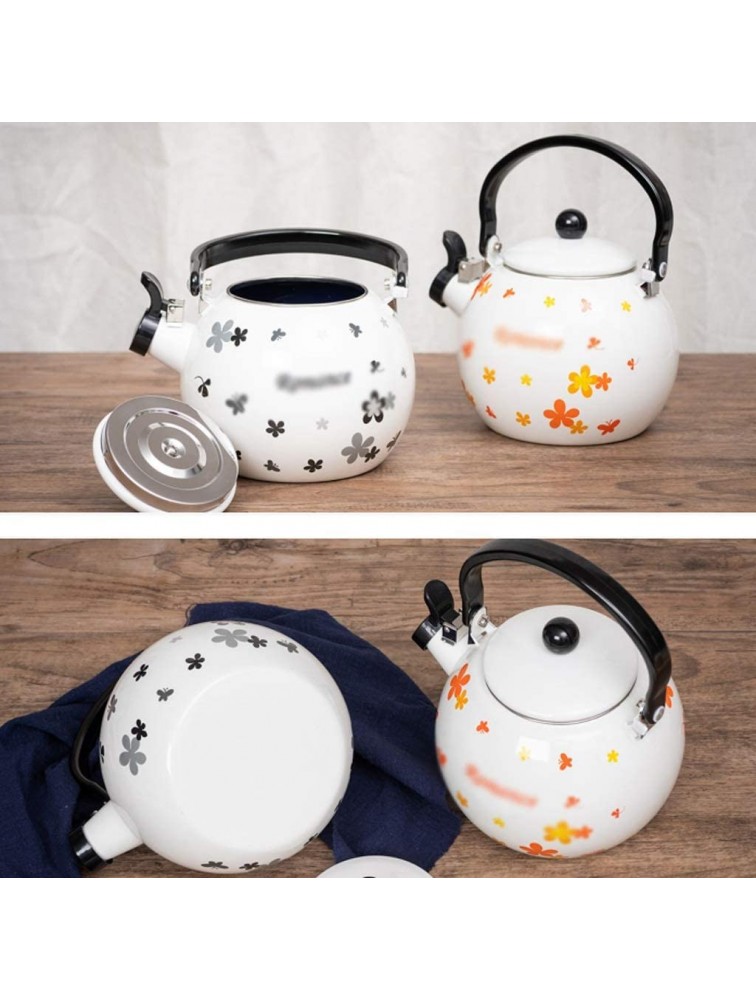HWEI Kitchen Tea Kettles Enamel Kettle Creative Gas Kettle Household Coffee Teapot Large Capacity Teapot Four Colors Available 1.4L 47.3OZ Indoor Outdoor Teapot Color : Yellow - BL5W1HNZR