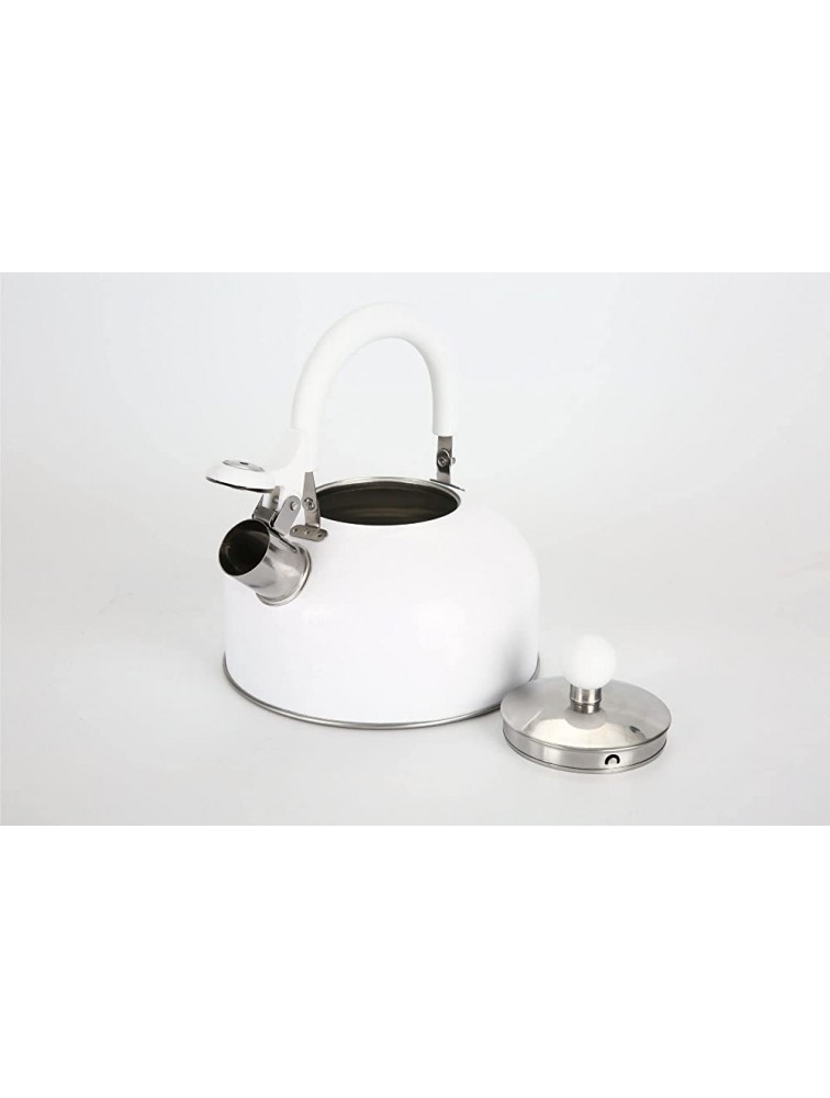 Mainstays Teal 1.8 Liter Stainless Steel Whistling Tea Kettle White - BO8NTSZW9