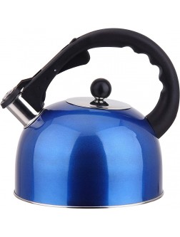 Stovetop Whistling Tea Kettle 3 Liter 3-Quart Classic Teapot Induction Compatible-Blue 2409 - BVCGIOO2C