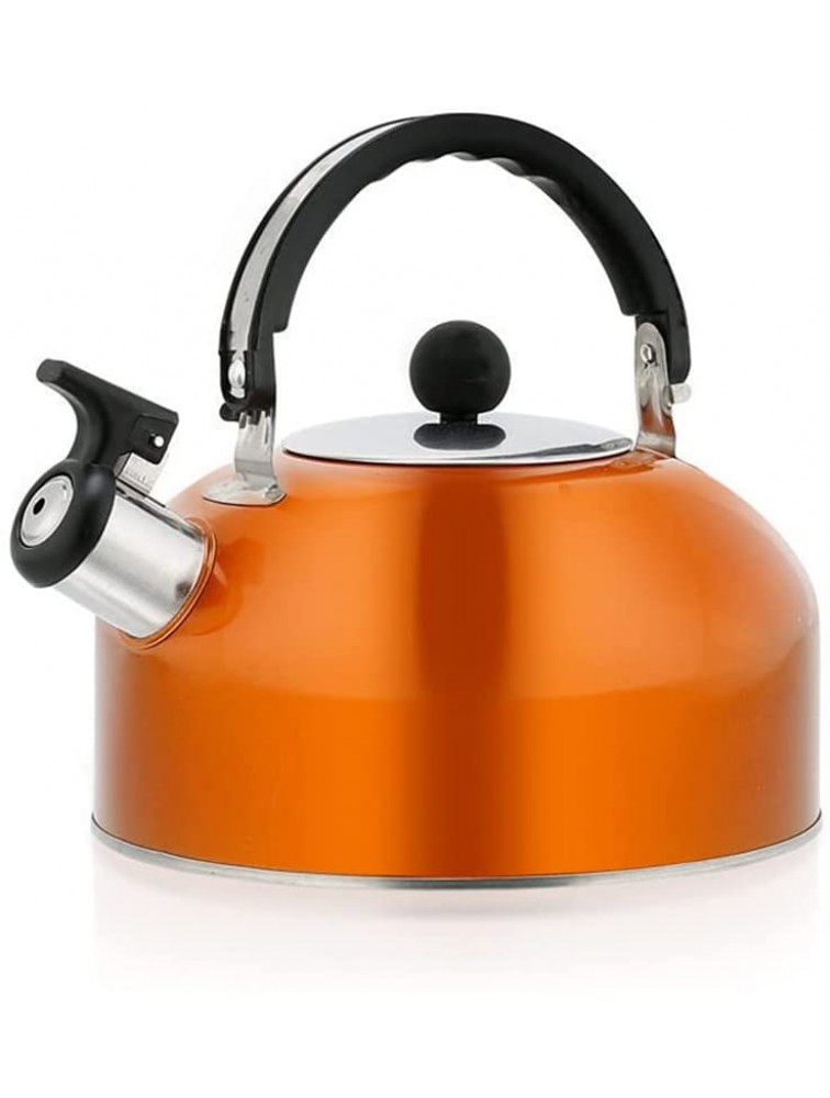 Tea Kettle for Stovetop,2.85 Quart Stainless Steel Tea Pot for Stove Top with Ergonomic Handle,Perfect for Preparing Hot Water Fast for Coffee Tea 2.85 Quart Orange - BFQ57GP3H