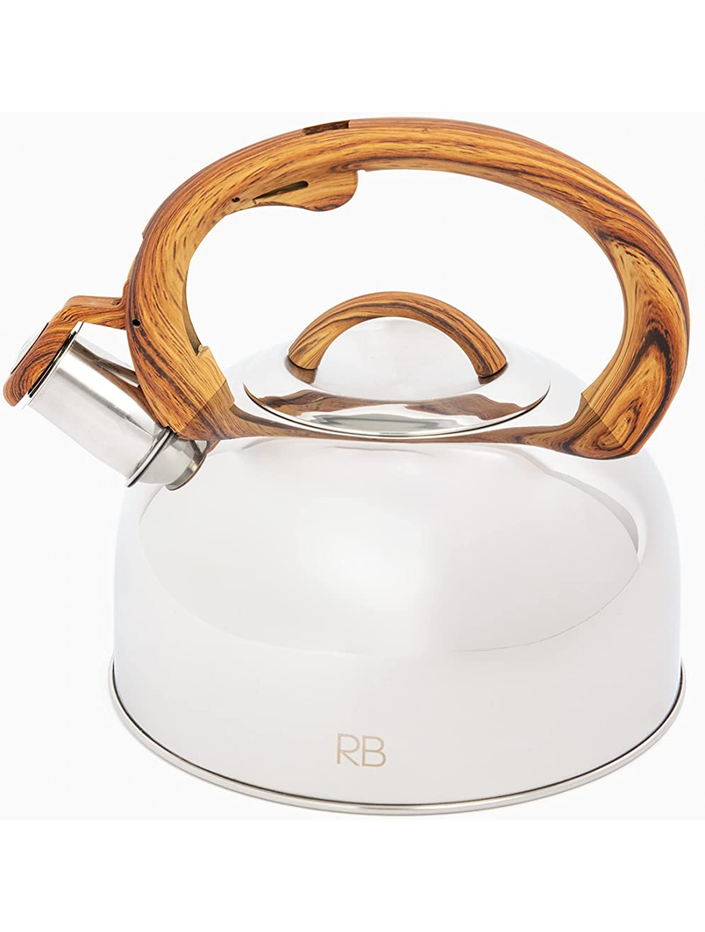 Tea Kettle Stovetop Food-Grade Whistling Tea Kettle with Cool Touch Handle Stainless Steel Tea Kettle with 5-Layered Base that Heats Fast Tea Kettle for Stove Top - BFI7PIUXP