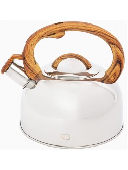 Tea Kettle Stovetop Food-Grade Whistling Tea Kettle with Cool Touch Handle Stainless Steel Tea Kettle with 5-Layered Base that Heats Fast Tea Kettle for Stove Top - BFI7PIUXP