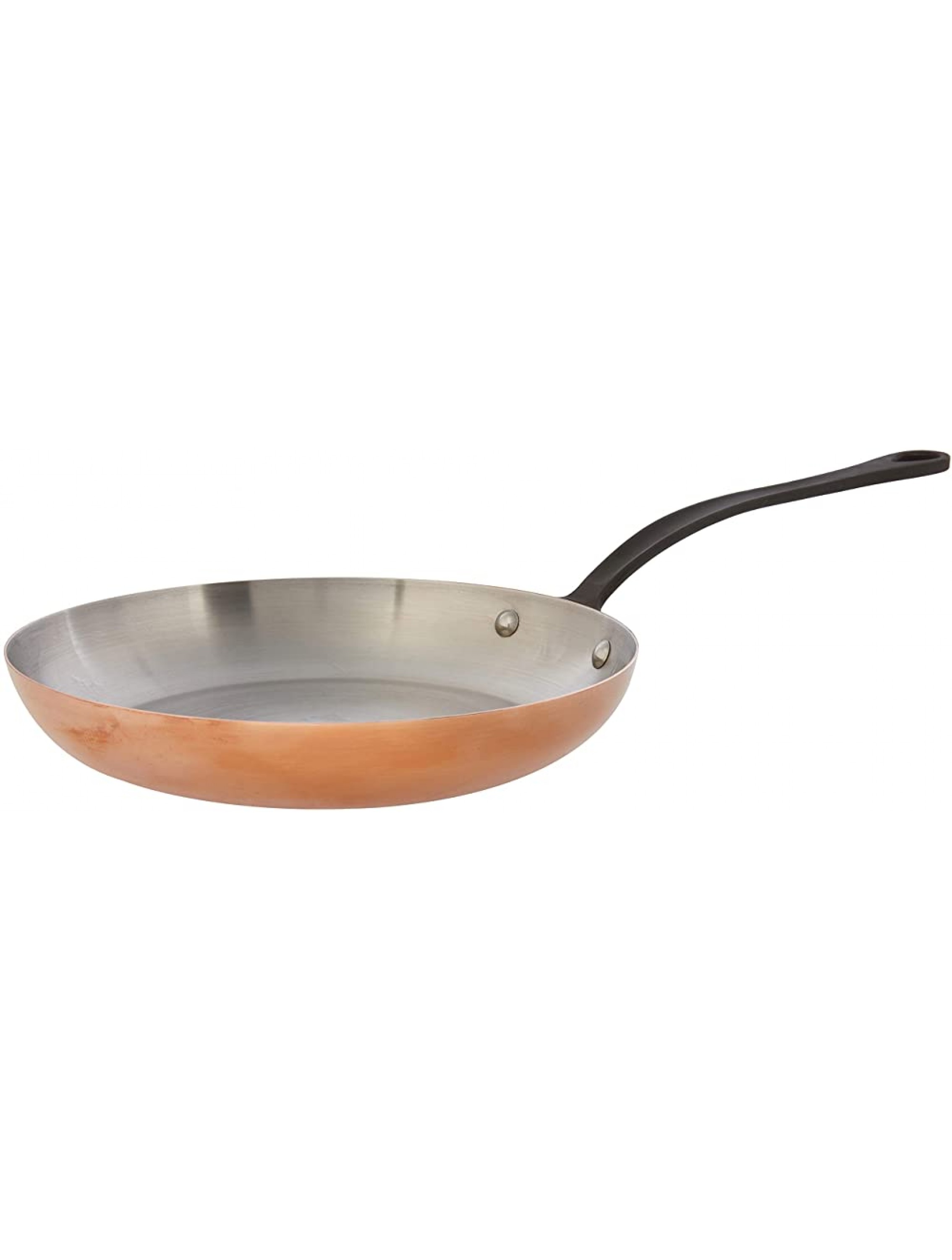 Mauviel M'Heritage M150C Copper Frying Pan 10.2 26cm with Cast Stainless Steel Iron Eletroplated Handle - B7QEENHSK