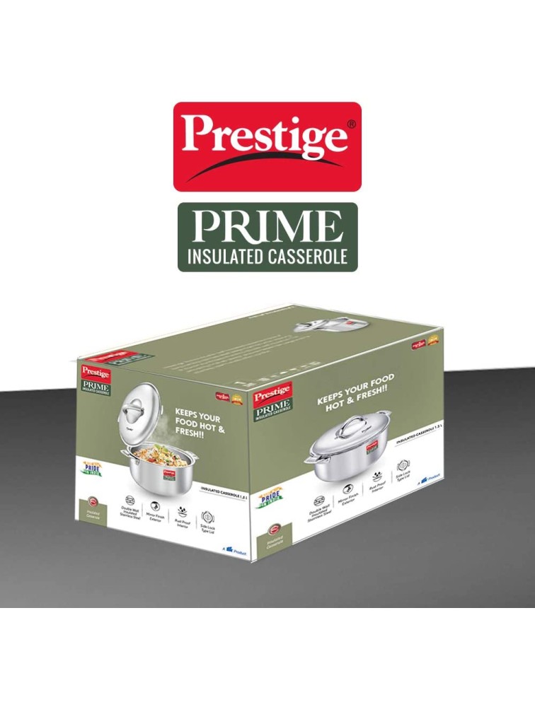 Prestige Prime Stainless Steel Insulated Casserole 1.5 L - B02BMYVU4