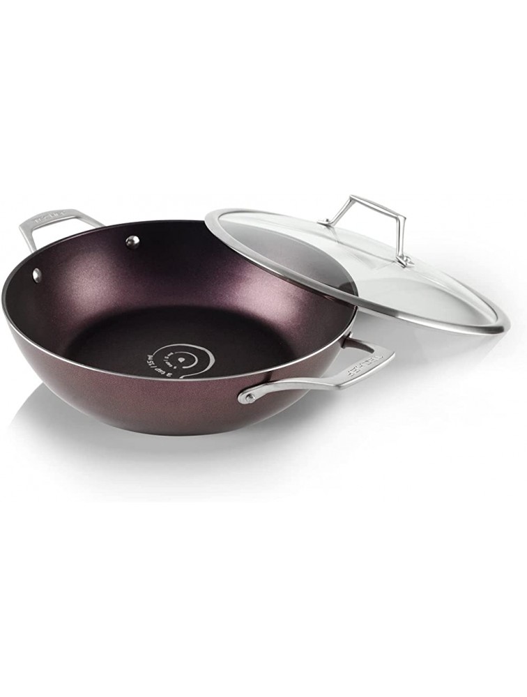 Unknown1 Art Collection 5 Quart Chef Pan with Cover Purple Dishwasher Safe - BR1TXF653