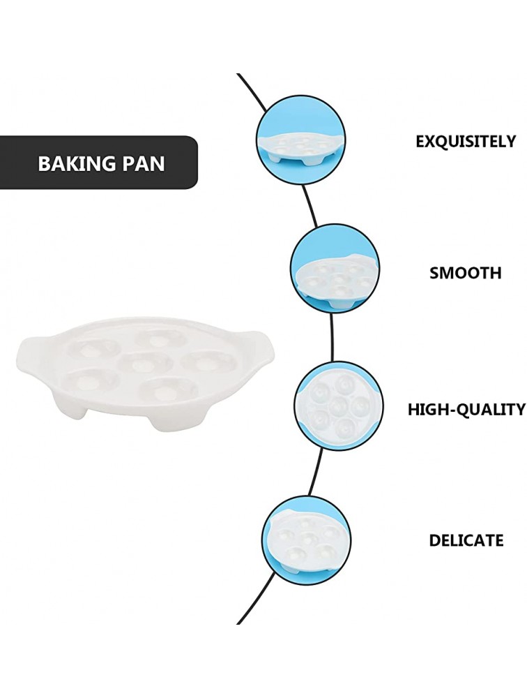 DOITOOL1Pc Baking Pan Conch Baking Dish Snail Dish Practical Barbecue Pan White - BEV9BIXLW