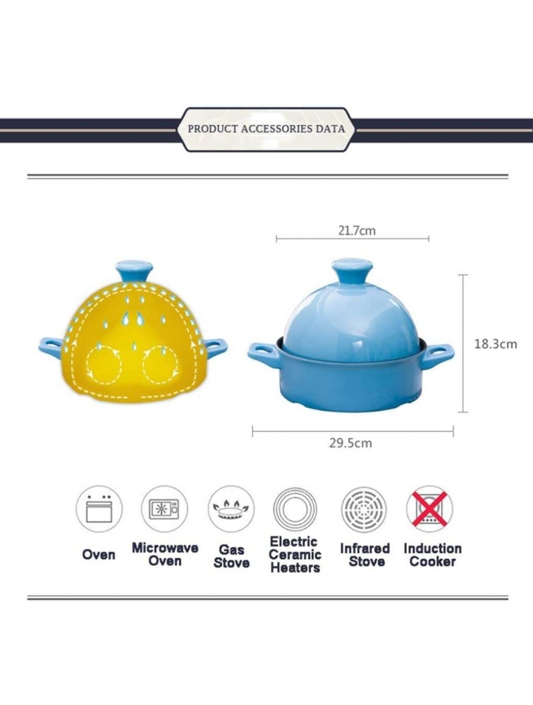 Chinese pottery -Cooker Pot 1.3L Cast iron pot Slow Cooker|smokeless Tagine Cooking Pot with Lids for Home Kitchen|for Cooking Healthy Food Color : Light Green - BUC4HUDEC