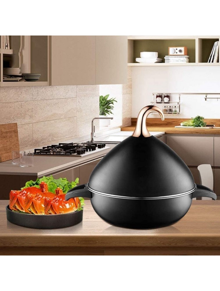 Chinese pottery -Cooker Pot 3.5L Cast iron pot|Tagine Pot with Enameled Cast Stainless Steel Base|easy to clean|Without Lead Cooking Healthy Food - BT1P9H1UB