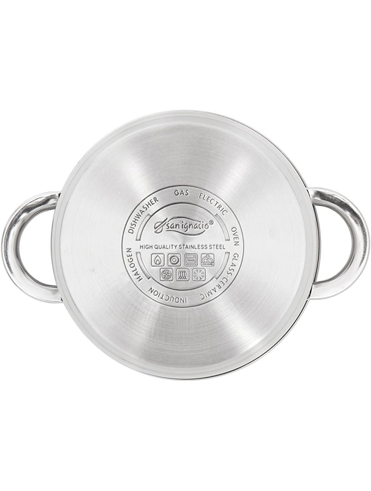 San Ignacio Caesa Casserole 24cm 4l 0,8mm Stainless Steel Suitable for Induction with lid Caesar - BRSNFD78N