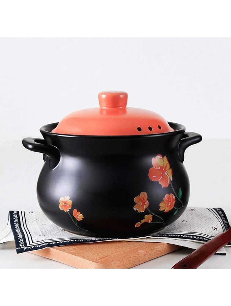 TJLSS Casserole，Non-Stick Lid Stone Soup Pot with Tempered Glass Cover Anti-Warping Non-Toxic Can Be Washed in The Dishwasher Color : Red - B4L121X5F