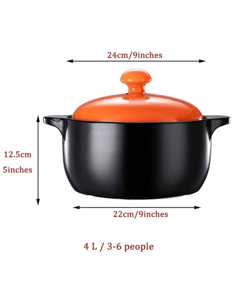 Z-COLOR 4L Household Casserole Dishes Stew Soup Pot,Casserole Dishes for Gas Stoves,Large Ceramic Stew Casserole,Home Use Open Fire,5 Years Warranty - B6ITR6M1N