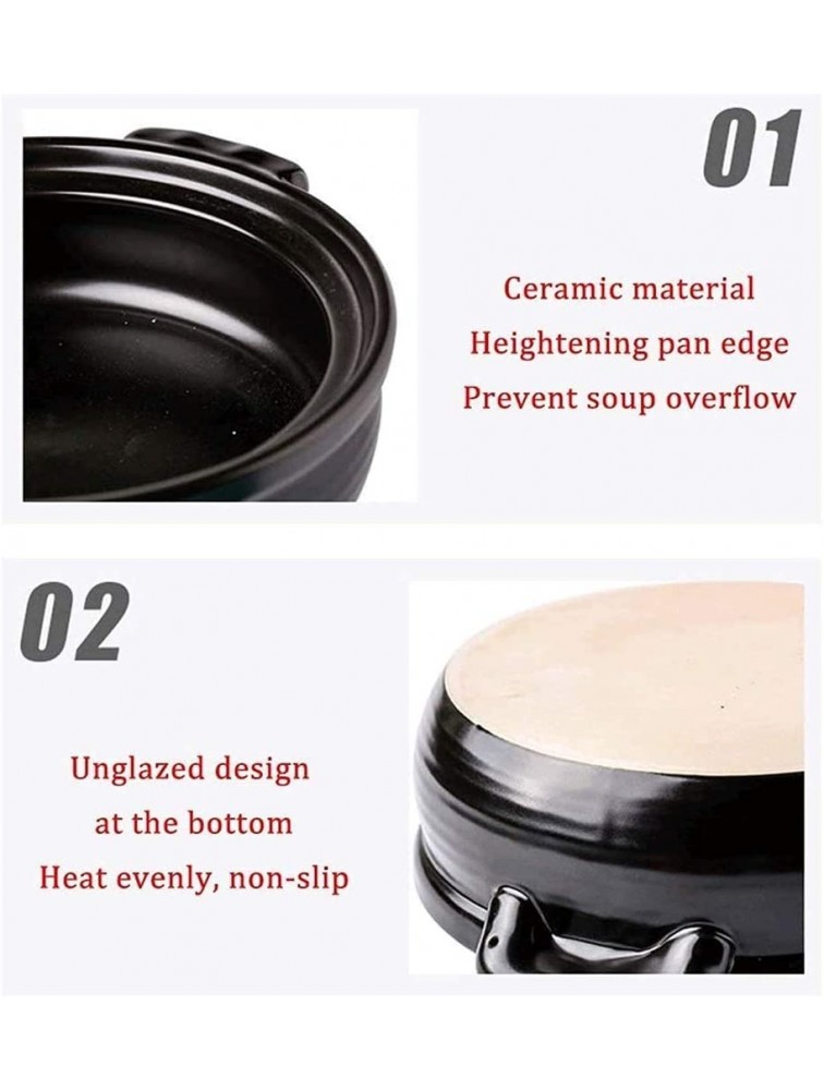 Z-COLOR Household Claypot Rice Casserole Household,Ceramic Stew Pot,Clay Pot Heatresistant,Gas Stove Soup Casserole,Suitable for Soup,Stew,Porridge,Braised Size : 1.0L - B6WAT0638