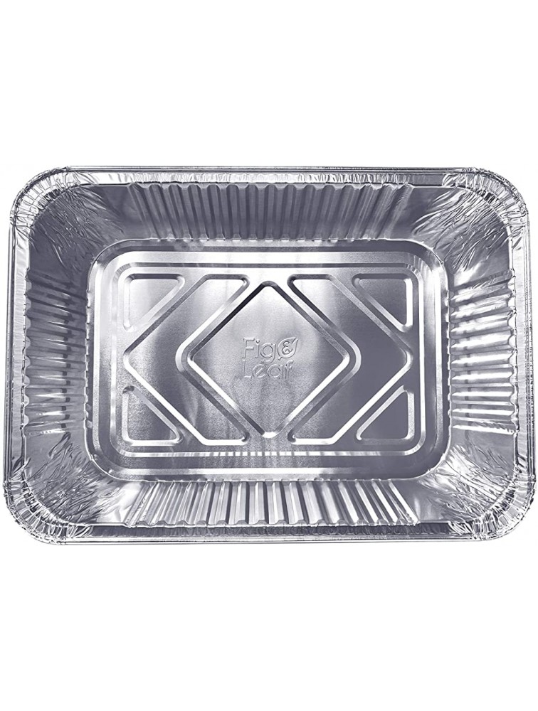 30 Pack Premium Lasagna Pans 14 x 10 x 3” Heavy Duty l Disposable Aluminum Foil for Roasting Turkey Baking or Cooking - BX4HGVBWL