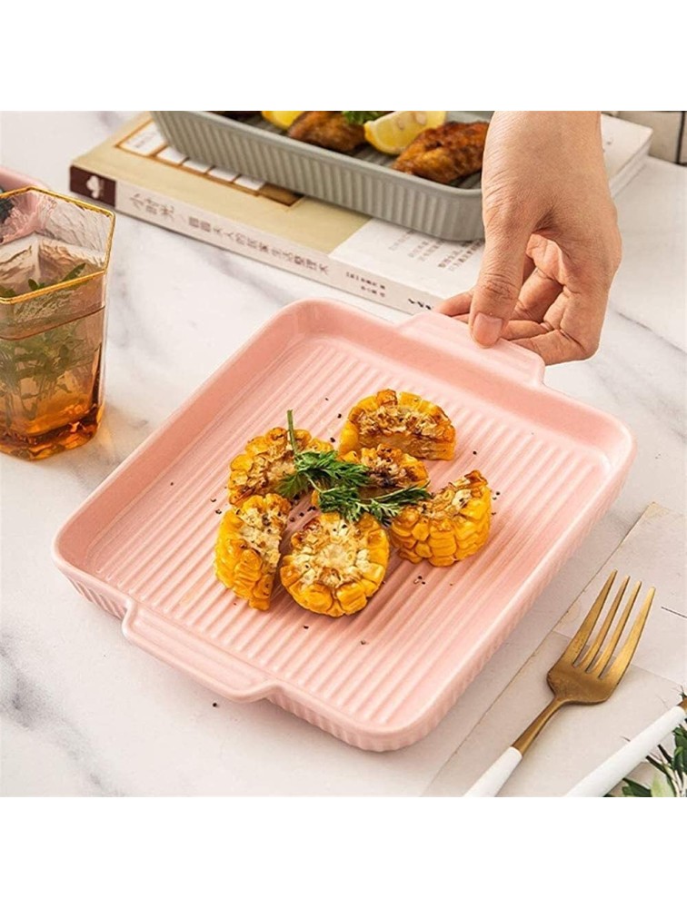 Baking Dish for Cooking Ceramic Bakeware Lasagna Pans for Cooking Cake Dinner Kitchen Microwave Oven Oven Tray Pottery Baking Utensils Color : F-1 Size : Tuba - B8NI5L9EE