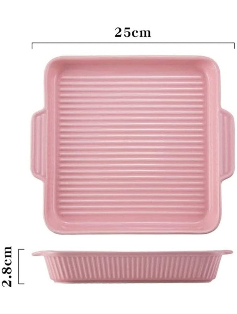Baking Dish for Cooking Ceramic Bakeware Lasagna Pans for Cooking Cake Dinner Kitchen Microwave Oven Oven Tray Pottery Baking Utensils Color : F-1 Size : Tuba - B8NI5L9EE