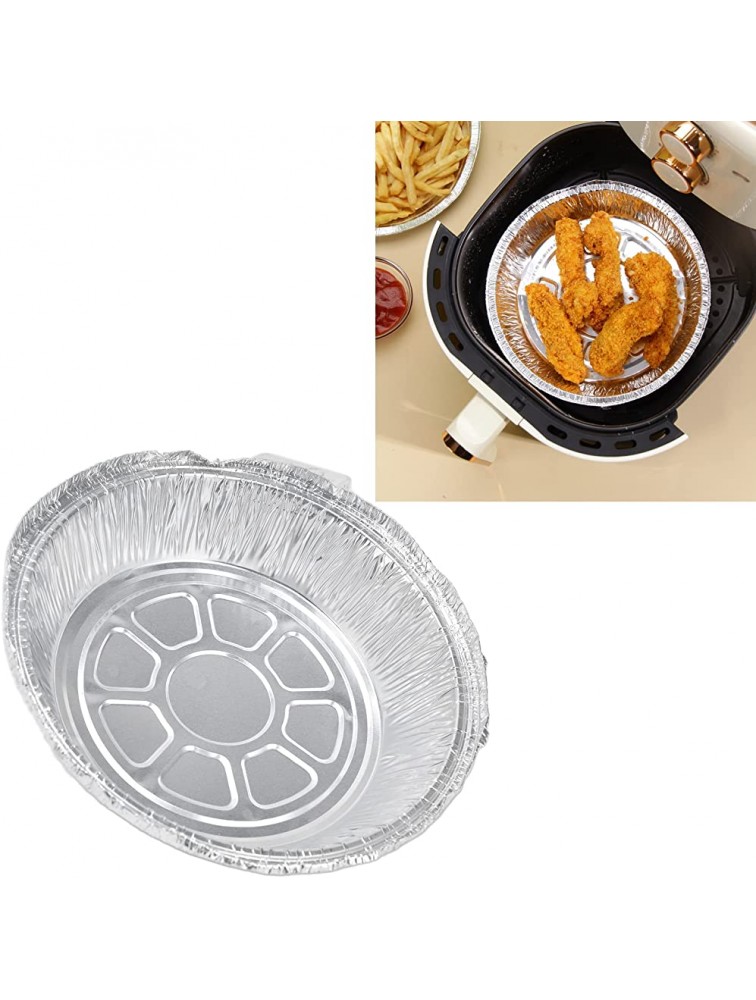 Emoshayoga Round Tin Pans Reusable 6.5 Inch Thicken Baking Tin Plates for Serving for Baking for Cooking - BUSDY6ZM4