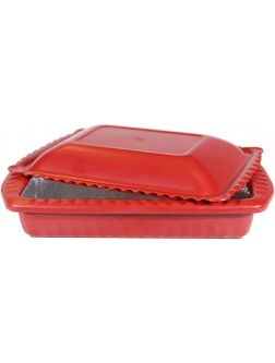 Foil Decor Serving and Casserole Carrier for 9x13 Foil Pans Heat Resistant w  Handles Lid Locks in Place for Safe and Easy Carrying Lid Doubles as a Serving Dish 1 Aluminum Pans included BPA Free Made in USA - BDZ0EUHJM