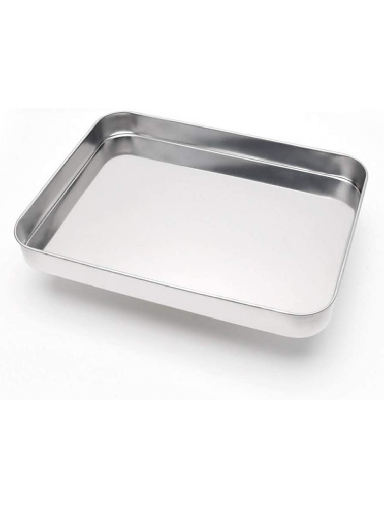 FRCOLOR Rectangular Baking Pan 10inch Stainless Steel Lasagna Pan Deep Baking Pans Steaming Tray - BLA10TIUF