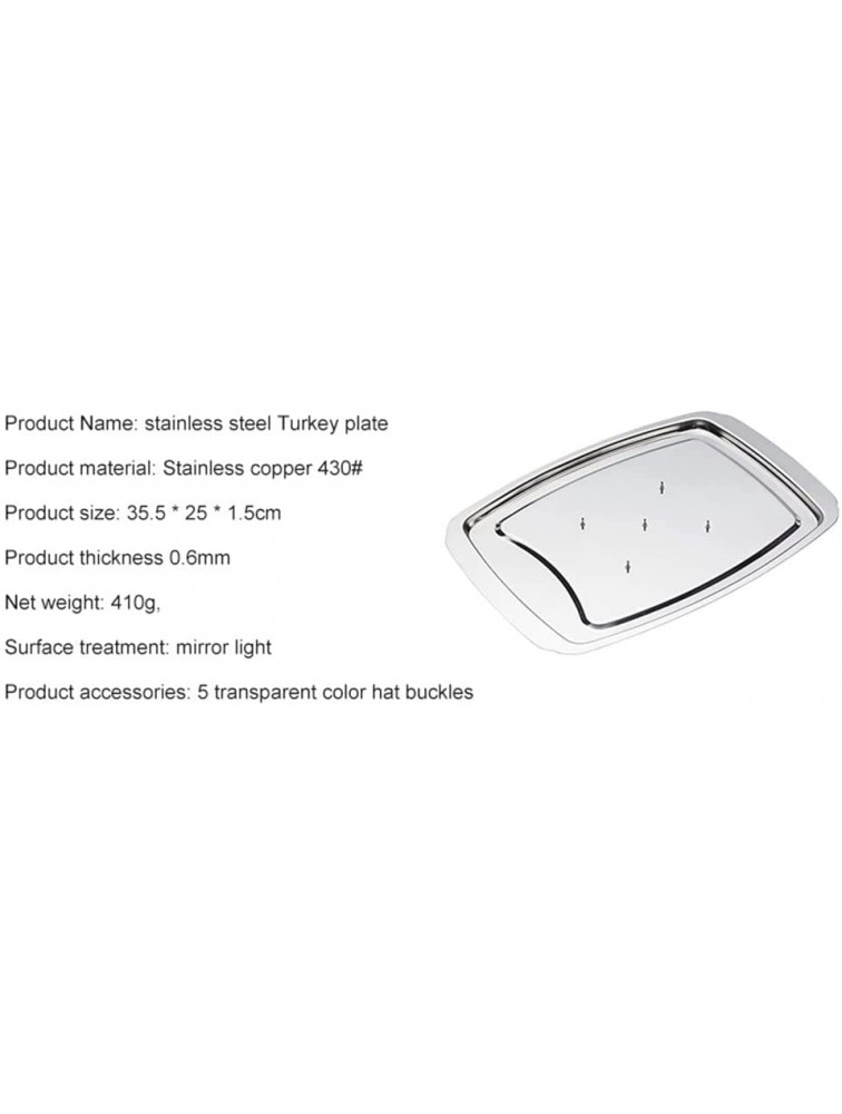 GRETD Stainless Steel Turkey Dish Roast Chicken Plate Rack Bakeware Tray Barbecue Baking Molds Color : As Shown Size : One Size - B29DEWI7A