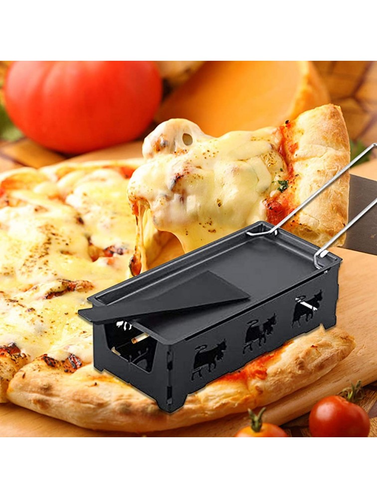 Mini Portable Non-Stick Cheese Baking Tray Stove Set Cheese Melter BBQ Pizza Home Grilling Black - BT505YHL2