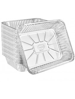 Nicole Fantini's Disposable Heavy Duty 14.2"X10.63"X 2.94" Aluminum Giant Lasagna Baking Pan Use it to Roast Turkey Chicken: QTY 25 - B2F6B45AD