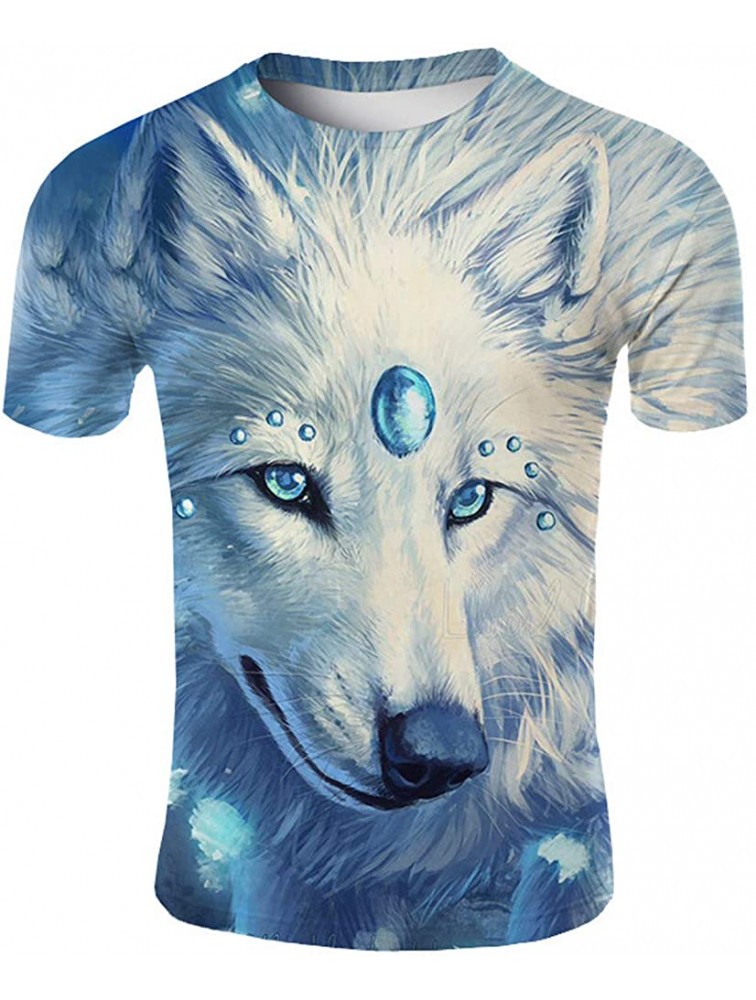 Unisex Wolf Shirt Wolves Shirts Wild Animal 3D Printed Graphic T-Shirt - BZ025DA7Z