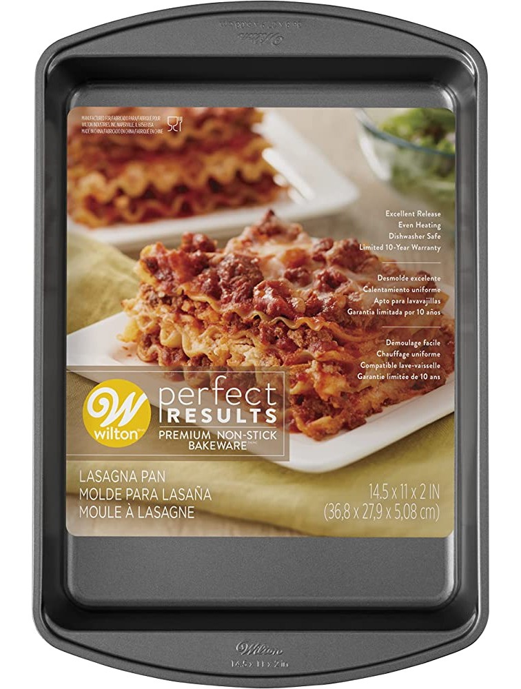 Wilton Non-Stick Lasagna and Roasting Baking Pan 14.5-Inch Steel - B3XFLJZMI